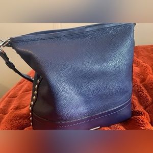 Blue Rebecca Minkoff Leather Crossbody Tote
